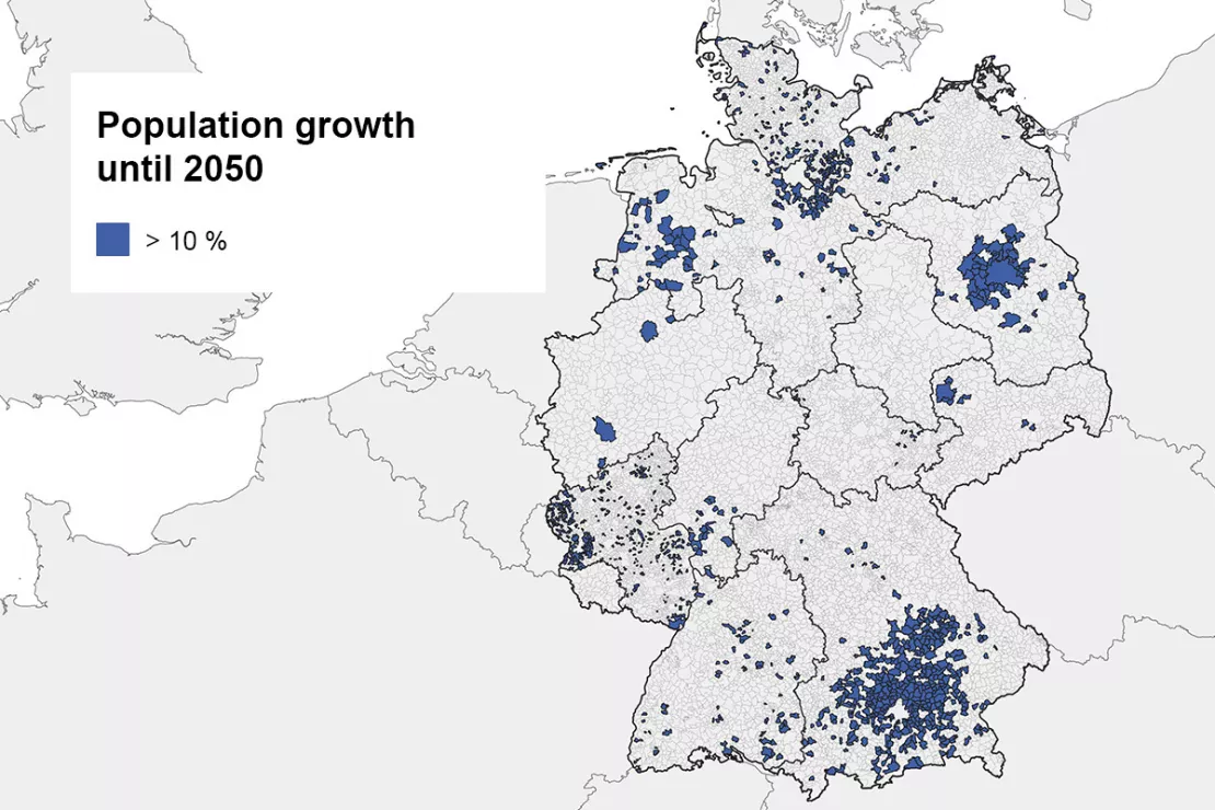 Demographics Germany - population growth until 2050