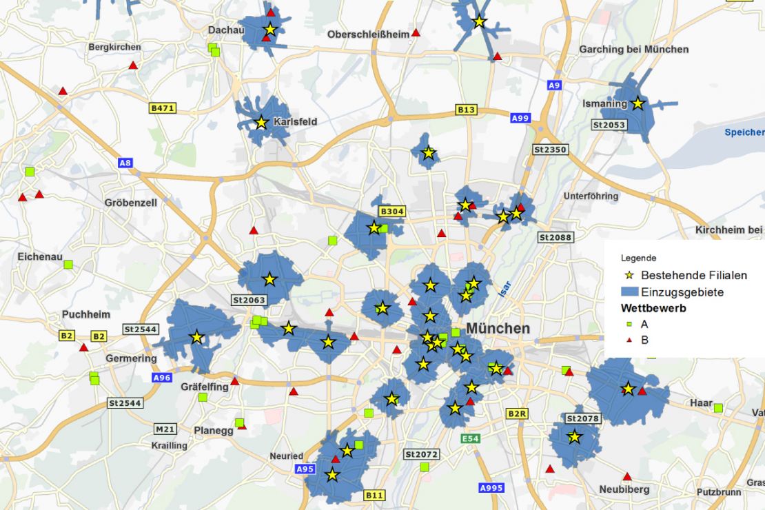 Optimize Branch Networks with Geomarketing - WIGeoGIS