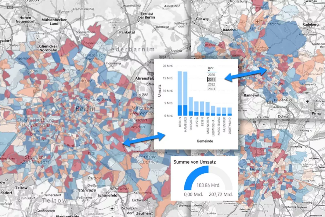 GIS Power BI Visual - Visualisierung von Vertriebsgebieten und KPIs