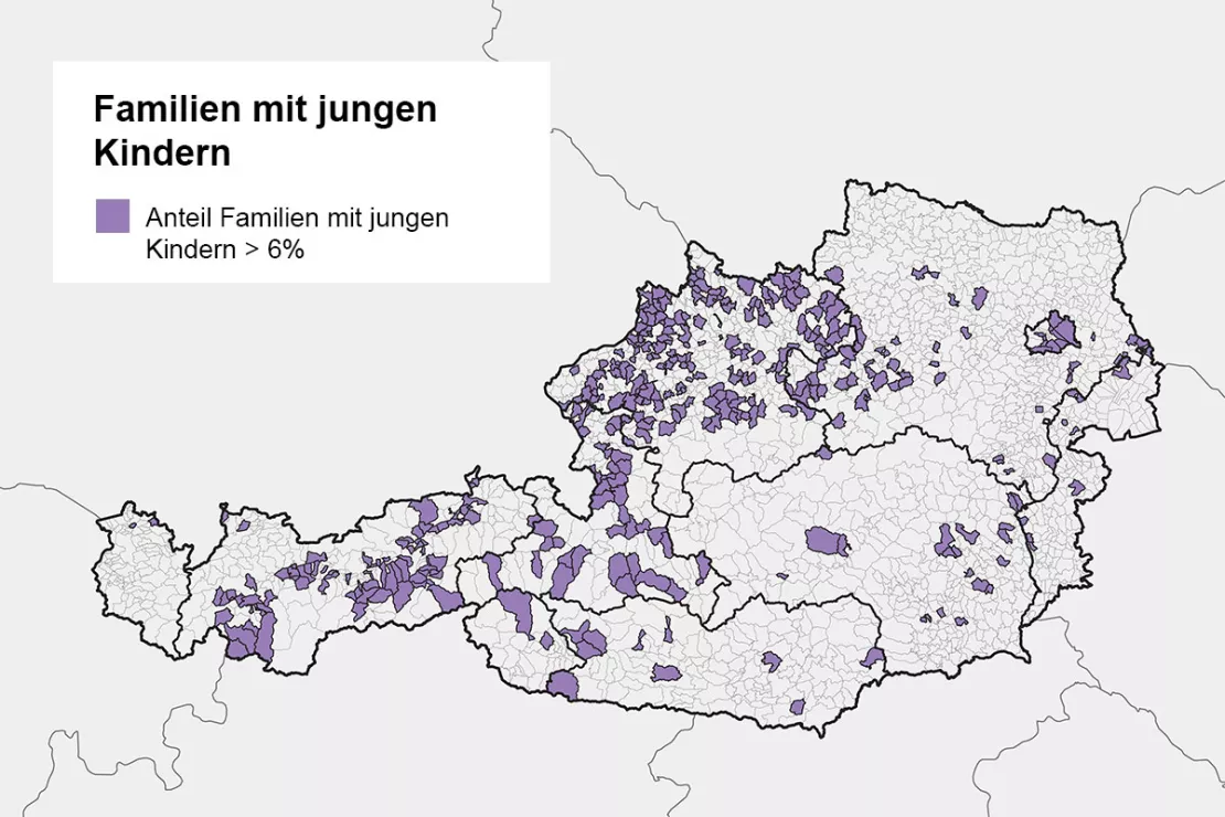 Familien mit jungen Kindern in Österreich