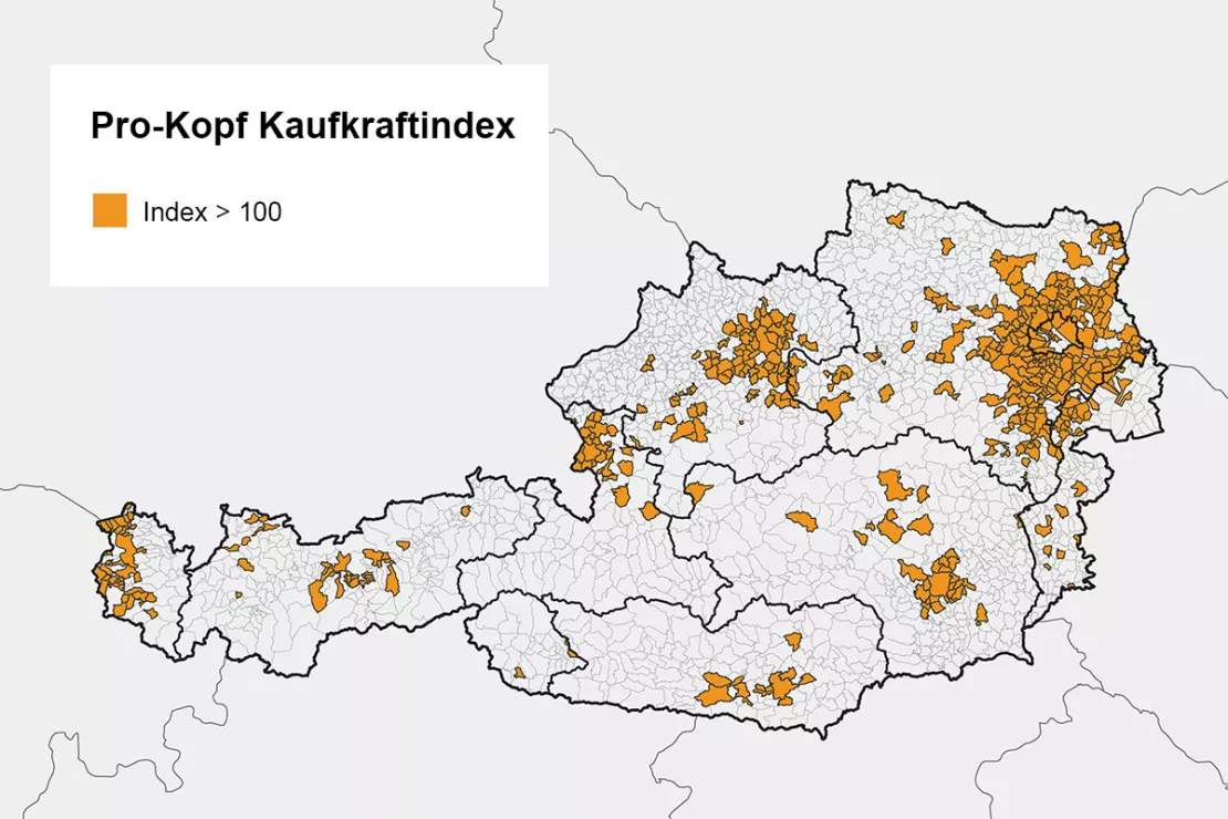 Kaufkraft in Österreich