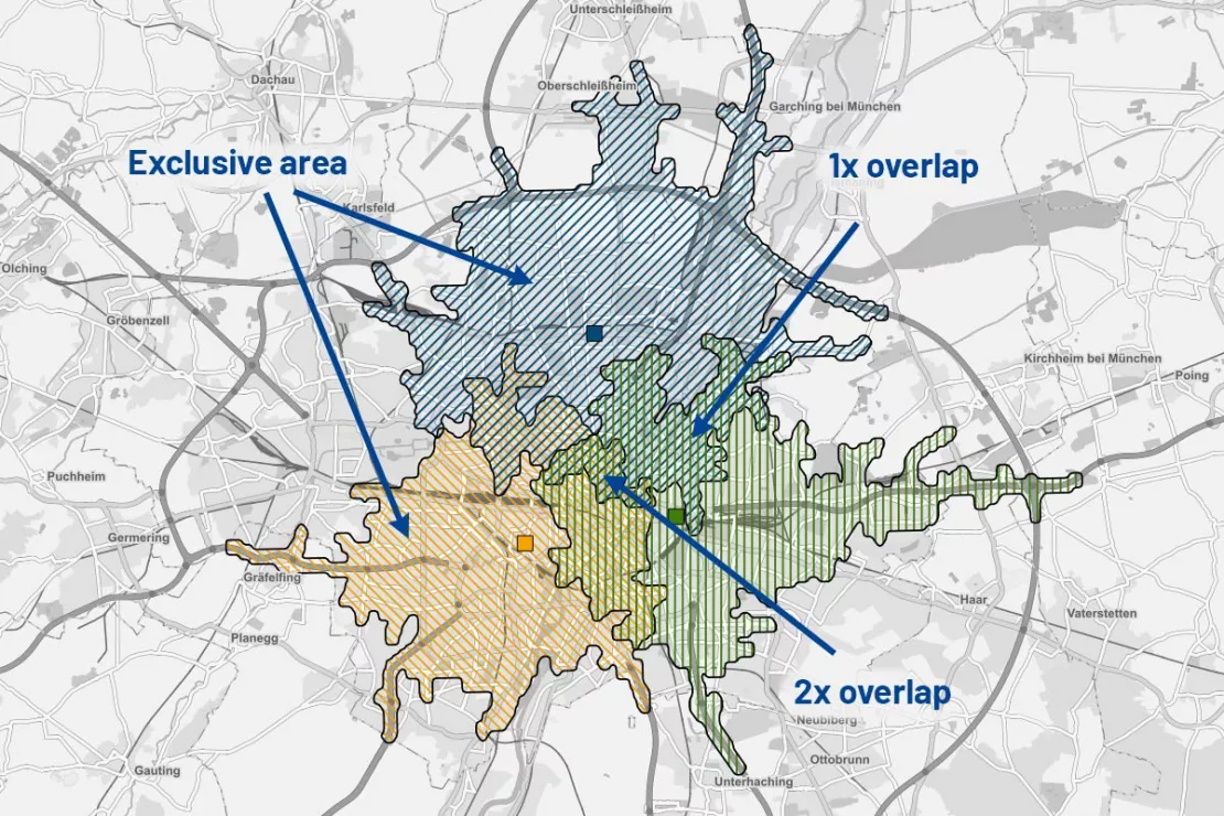 With our WIGeo QGIS plugin, you can analyze which catchment areas overlap 